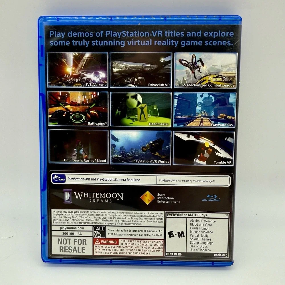 PlayStation VR‎ Demo Disc PS4 Video Game Virtual Reality